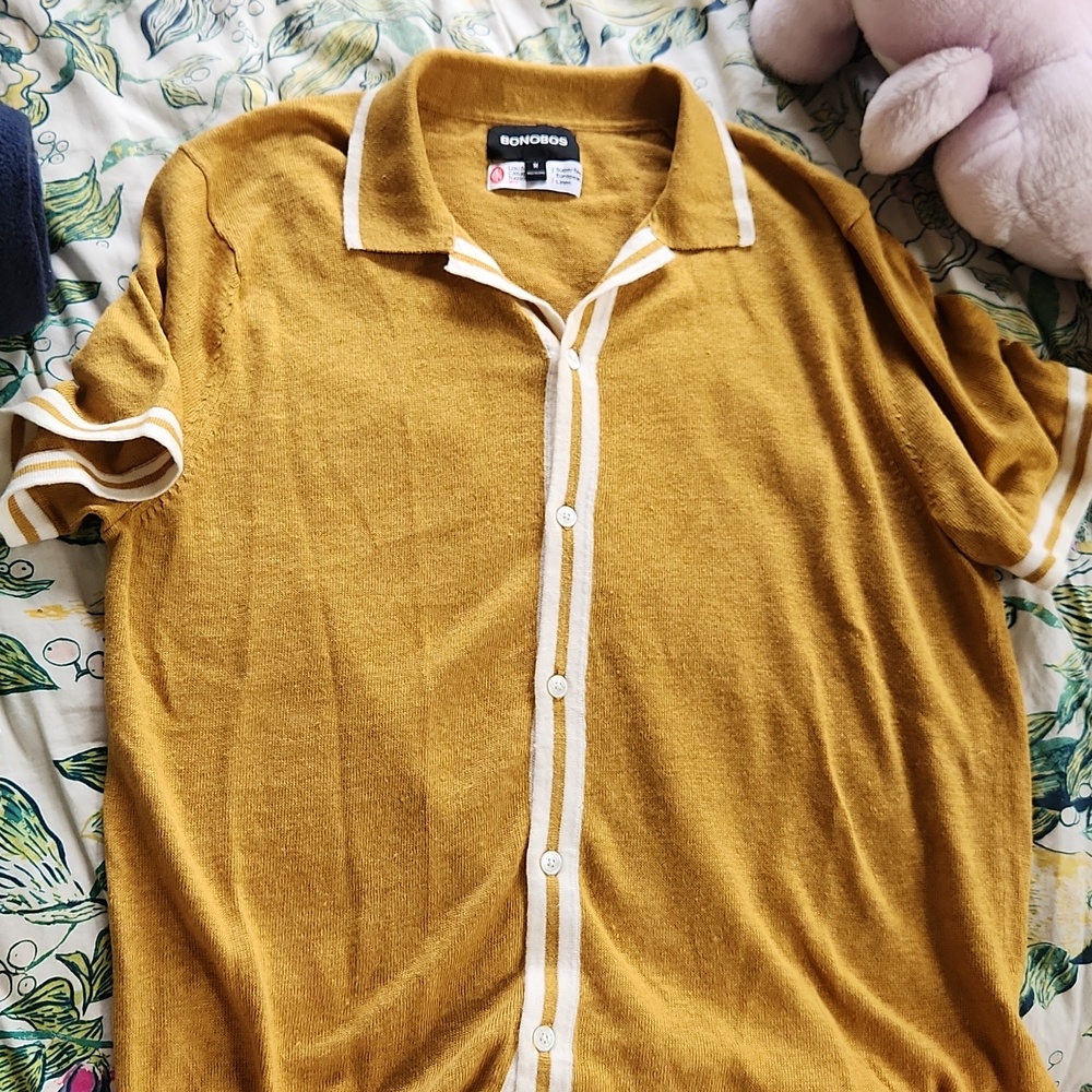 Bonobos Mustard Yellow Short-Sleeve Button-Down Polo